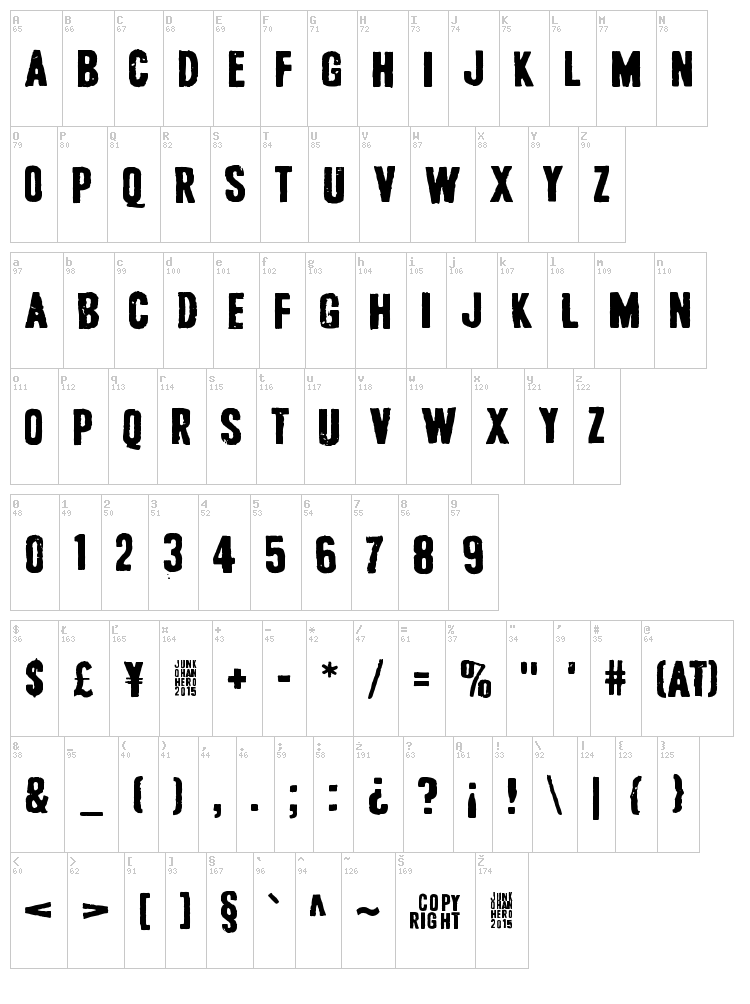 Safe from harm font map
